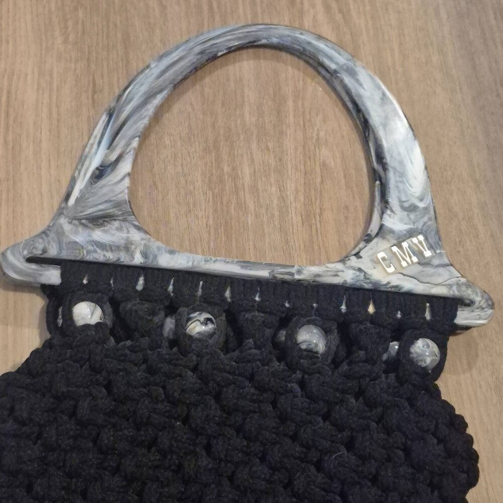 Handmade Macrame Knit Handbag - Picture 2 of 6